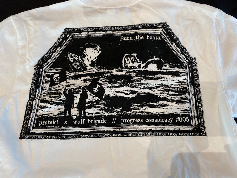 'Burn The Boats' T-Shirt: Protekt X Wolf Brigade collaboration