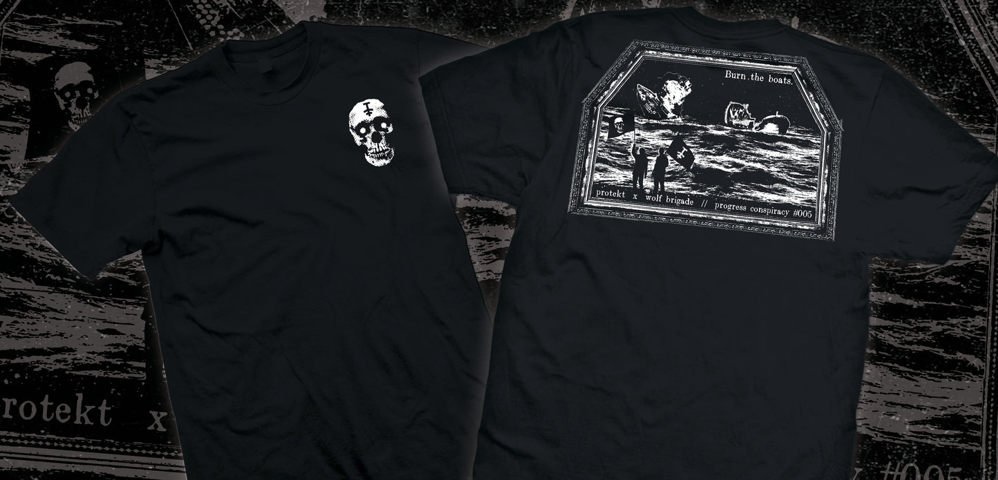 'Burn The Boats' T-Shirt: Protekt X Wolf Brigade collaboration